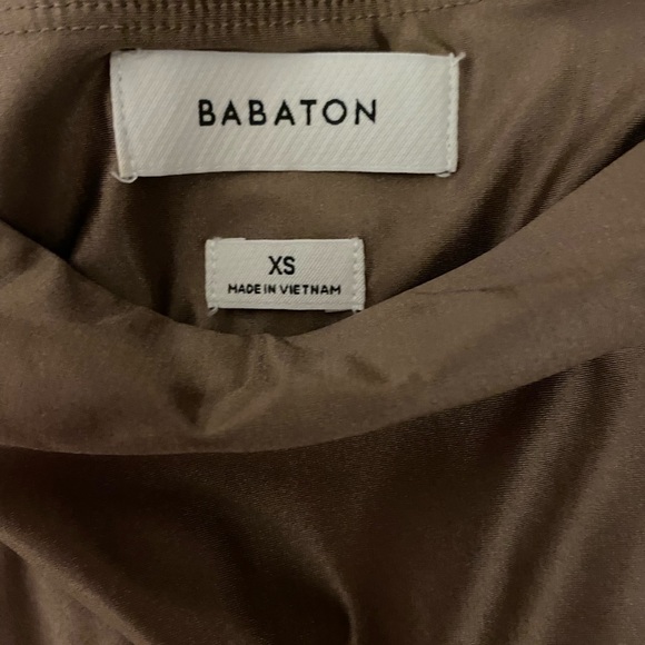 Babaton Black or Taupe Color Satin square neck body suit - Picture 5 of 5